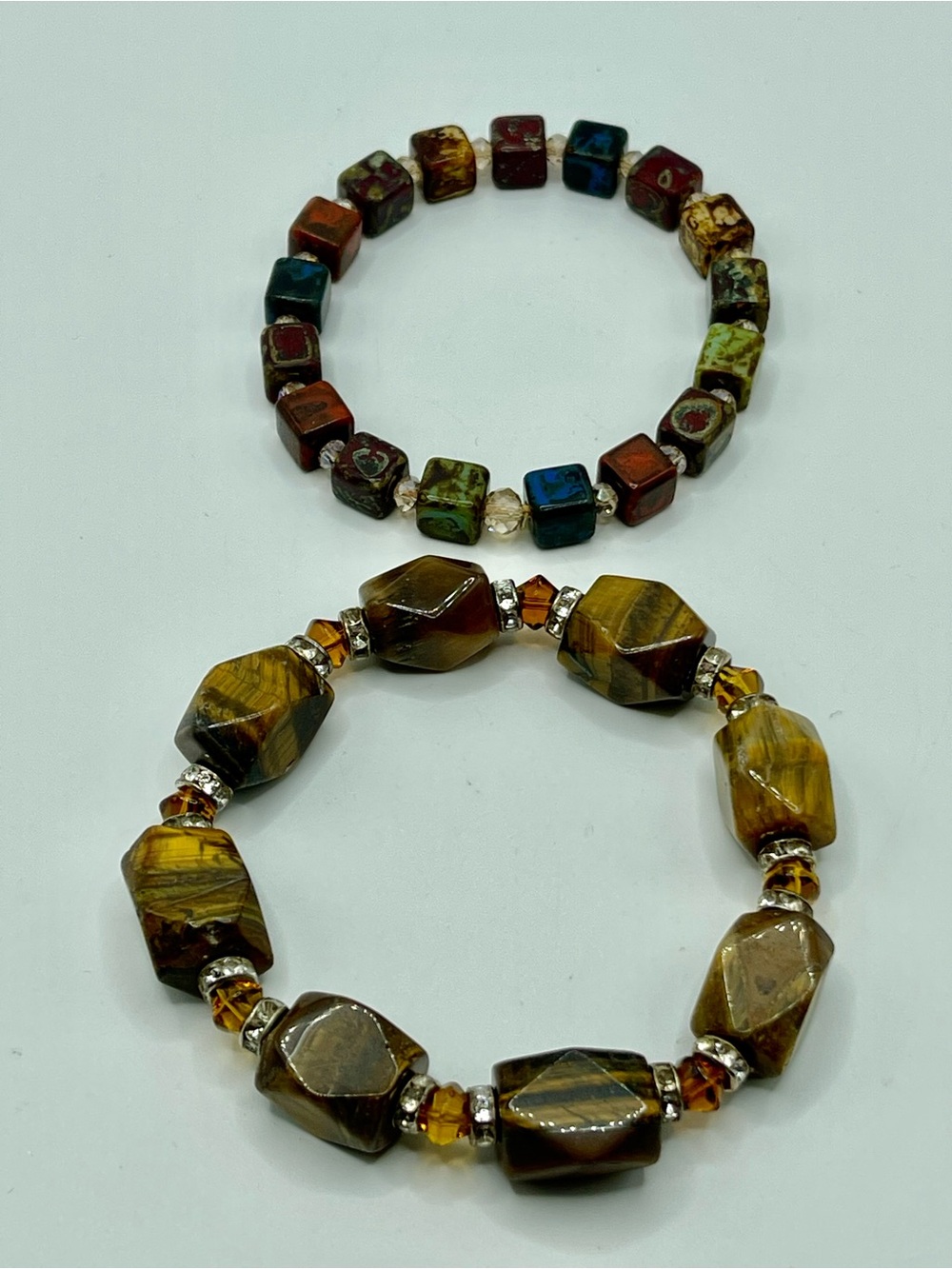 Handcrafted Gemstone Bracelets Beaded and Stretchy